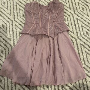 Oh Polly Pink/Purple lace corset dress